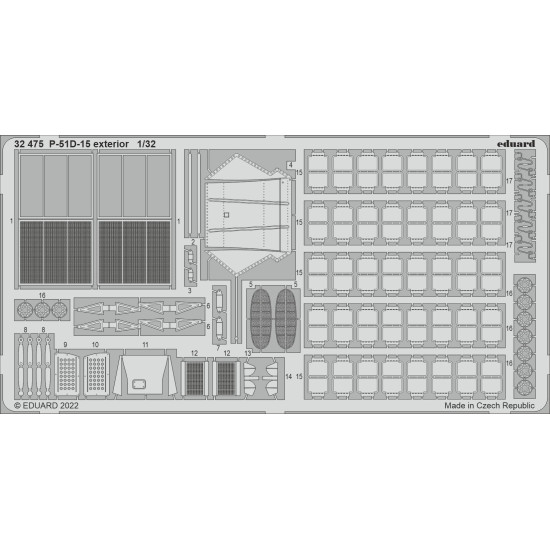 Eduard 32475 1/32 P-51D-15 exterior Photo-Etched for Aircraft Photo etched set