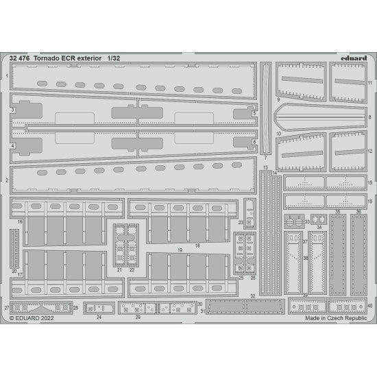 Eduard 32476 1/32 Tornado ECR exterior Photo-Etched for Aircraft Photo etched set