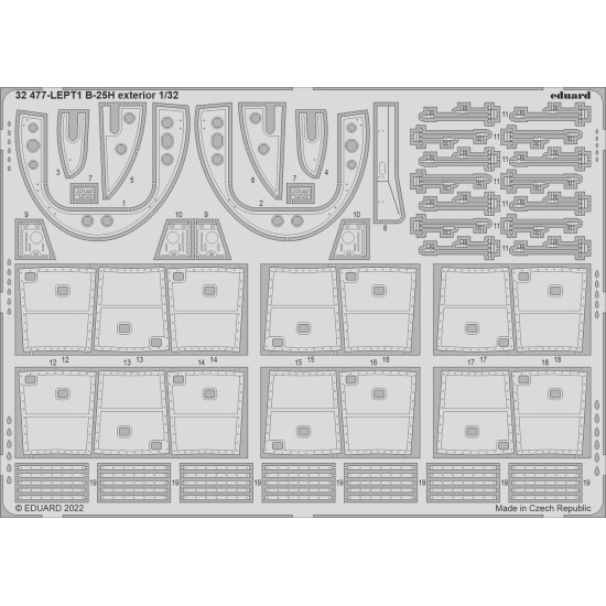 Eduard 32477 1/32 B-25H exterior Photo-Etched for Aircraft Photo etched set