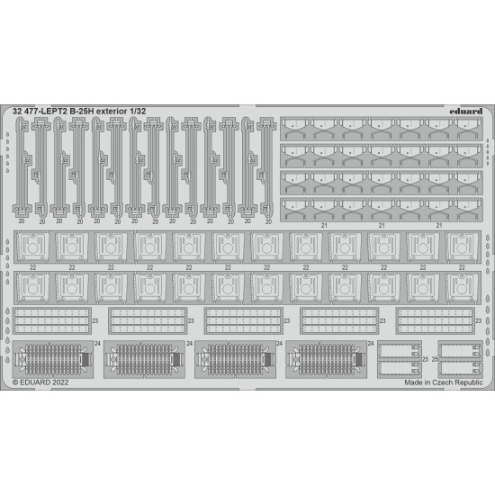Eduard 32477 1/32 B-25H exterior Photo-Etched for Aircraft Photo etched set
