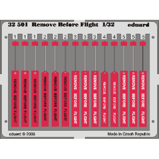 Eduard 32501 1/32 Remove Before Flight Photo-Etched for Aircraft Photo etched set