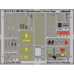 Eduard 32511 1/32 F-4 ejection seat green Photo-Etched for Aircraft Photo etched set