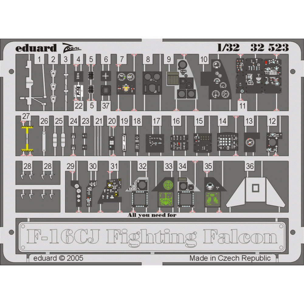 Eduard FE381 - Kit Détaillé Intérieur Fulmar Mk.I - Accessoires Auto-adhésifs Pour Maquette MPM - Échelle 1/48 (probable)