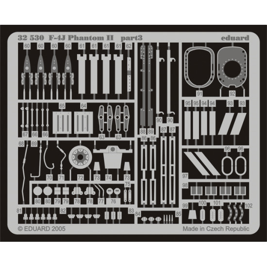 Eduard 32530 1/32 F-4J Photo-Etched for Aircraft Photo etched set