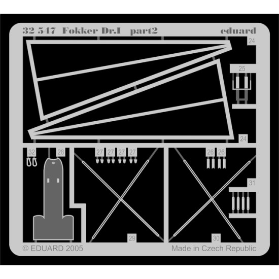 Eduard 32547 1/32 Fokker Dr.I Photo-Etched for Aircraft Photo etched set