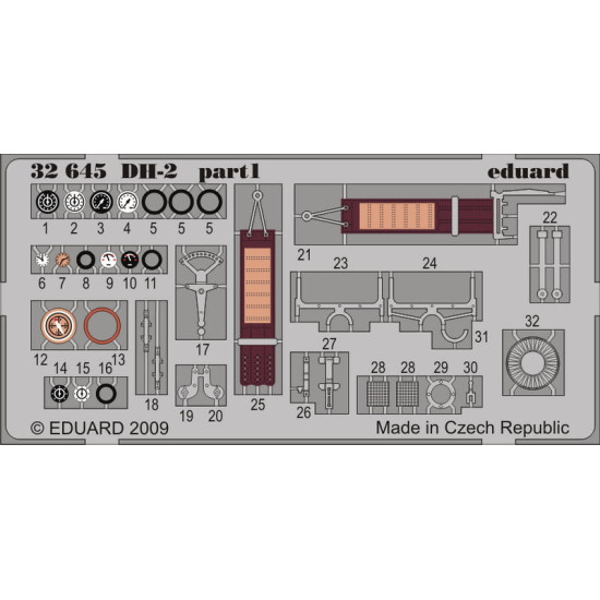 Eduard 32645 1/32 DH-2 Photo-Etched for Aircraft Photo etched set