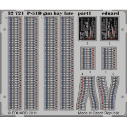 Eduard 32721 1/32 P-51D gun bay late Photo-Etched for Aircraft Photo etched set