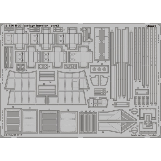 Eduard 32756 1/32 B-25 fuselage interior Photo-Etched for Aircraft Photo etched set Eduard 32756 1/32 B-25 fuselage interior Photo-Etched for Aircraft Photo etched set