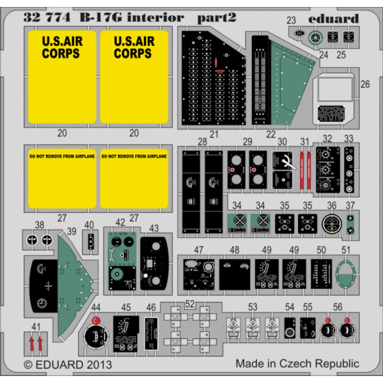 Eduard 32774 1/32 B-17G interior Photo-Etched for Aircraft Photo etched set