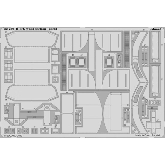 Eduard 32780 1/32 B-17G waist section Photo-Etched for Aircraft Photo etched set