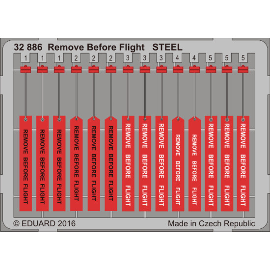 Eduard 32886 1/32 Remove Before Flight STEEL Photo-Etched for Aircraft Photo etched set