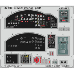 Eduard 32900 1/32 B-17E/F interior Photo-Etched for Aircraft Photo etched set