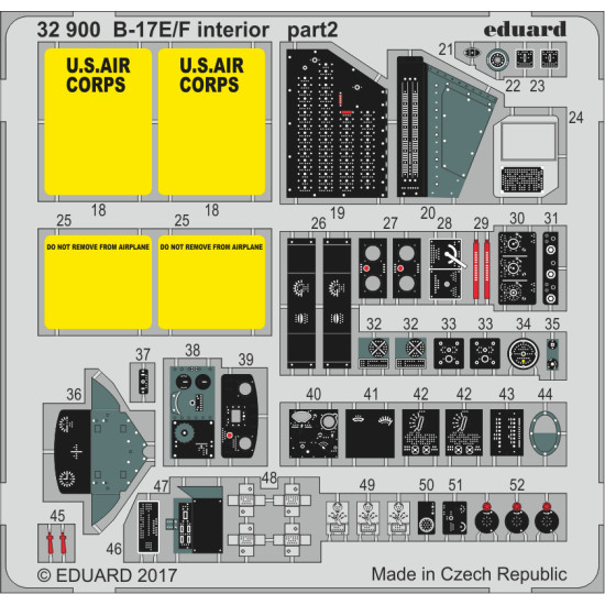 Eduard 32900 1/32 B-17E/F interior Photo-Etched for Aircraft Photo etched set