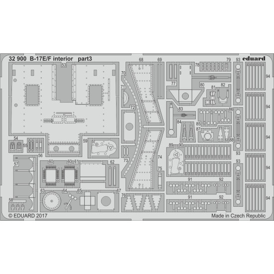 Eduard 32900 1/32 B-17E/F interior Photo-Etched for Aircraft Photo etched set