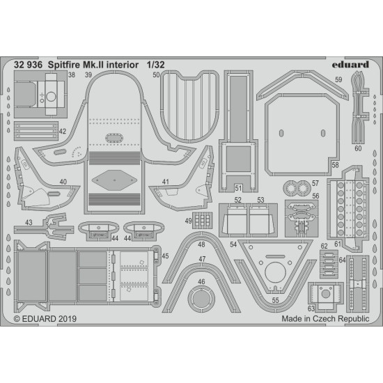 Eduard 32936 1/32 Spitfire Mk.II interior Photo-Etched for Aircraft Photo etched set