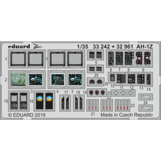 Eduard 32961 1/35 AH-1Z Photo-Etched for Aircraft Photo etched set