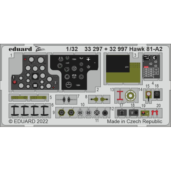 Eduard 32997 1/32 Hawk 81-A2 Photo-Etched for Aircraft Photo etched set
