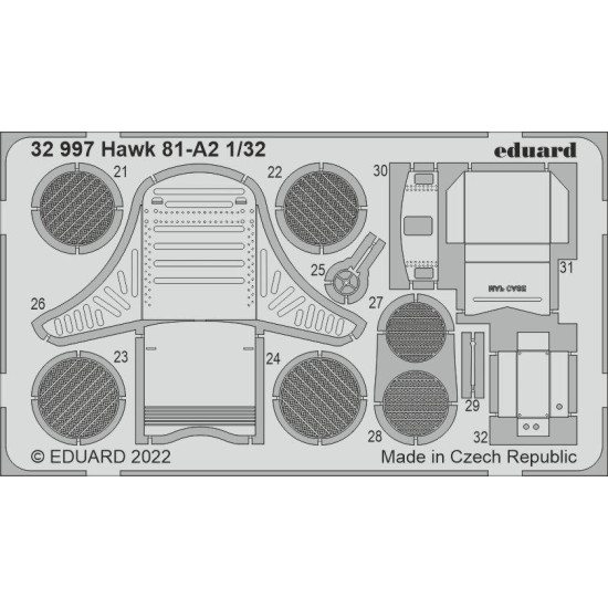 Eduard 32997 1/32 Hawk 81-A2 Photo-Etched for Aircraft Photo etched set