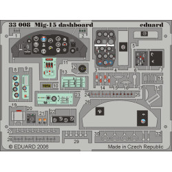 Eduard 33008 1/32 MiG-15 dashboard Photo-Etched for Aircraft Zoom set