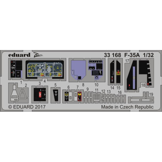 Eduard 33168 1/32 F-35A Photo-Etched for Aircraft Zoom set