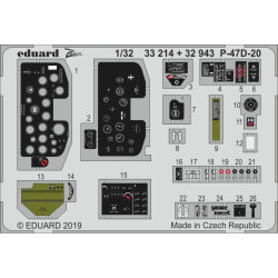 Eduard 33214 1/32 P-47D-20 Photo-Etched for Aircraft Zoom set