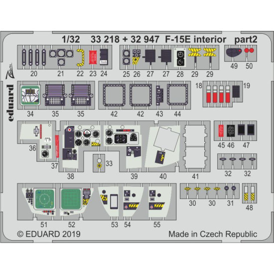 Eduard 33218 1/32 F-15E interior Photo-Etched for Aircraft Zoom set