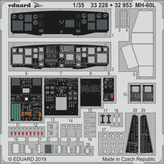 Eduard 33228 1/35 MH-60L Photo-Etched for Aircraft Zoom set Eduard 33228 1/35 MH-60L Photo-Etched for Aircraft Zoom set