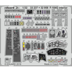 Eduard 33237 1/32 F-104G interior Photo-Etched for Aircraft Zoom set