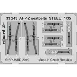 Eduard 33243 1/35 AH-1Z seatbelts STEEL Photo-Etched for Aircraft Zoom set