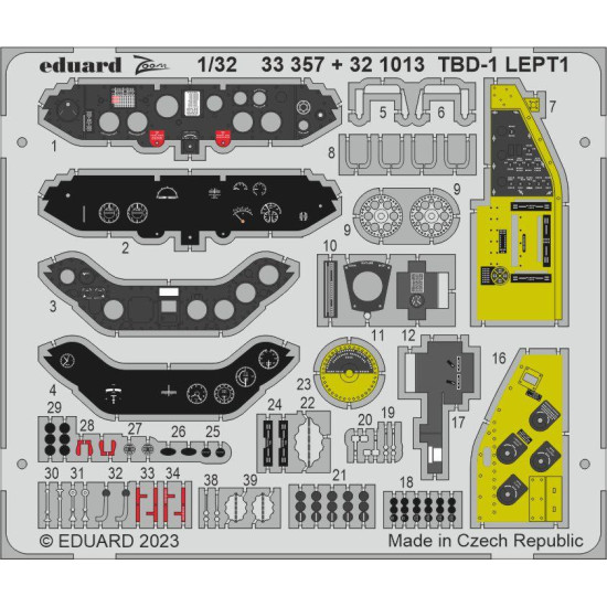 Eduard 33357 1/32 TBD-1 Photo-Etched for Aircraft Zoom set