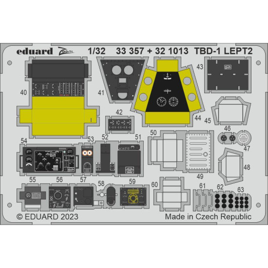 Eduard 33357 1/32 TBD-1 Photo-Etched for Aircraft Zoom set