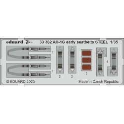 Eduard 33362 1/35 AH-1G early seatbelts STEEL Photo-Etched for Aircraft Zoom set