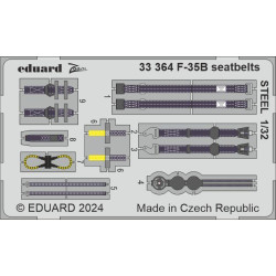 Eduard 33364 1/32 F-35B seatbelrs STEEL Photo-Etched for Aircraft Zoom set
