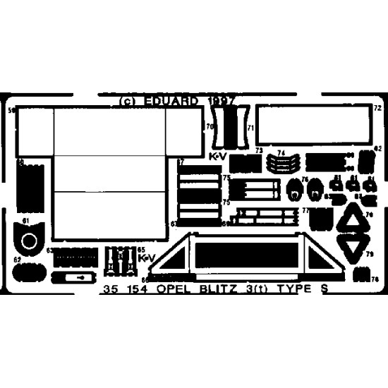 Eduard 35154 1/35 Blitz 3(t) type S Photo-Etched for AFV Photo etched set