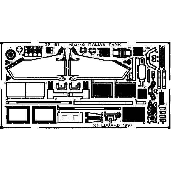 Eduard 35161 1/35 M-13/40 Italian Tank Photo-Etched for AFV Photo etched set Eduard 35161 1/35 M-13/40 Italian Tank Photo-Etched for AFV Photo etched set