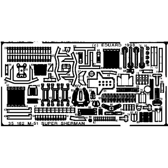 Eduard 35182 1/35 M-51 Super Sherman Photo-Etched for AFV Photo etched set