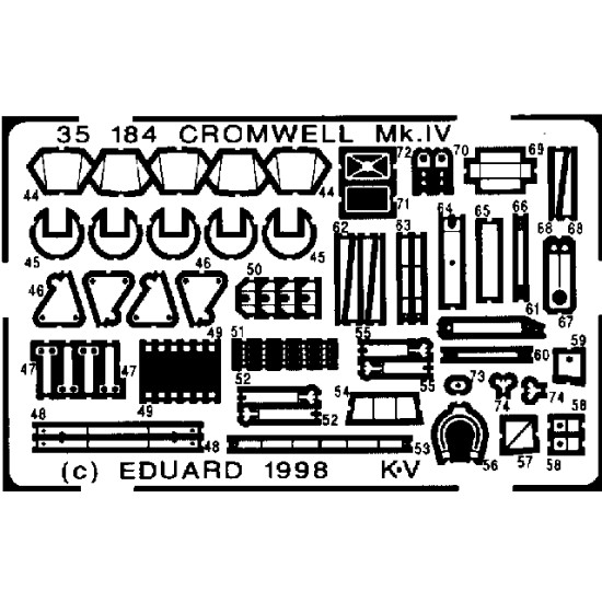 Eduard 35184 1/35 Cromwell Mk.IV Photo-Etched for AFV Photo etched set Eduard 35184 1/35 Cromwell Mk.IV Photo-Etched for AFV Photo etched set