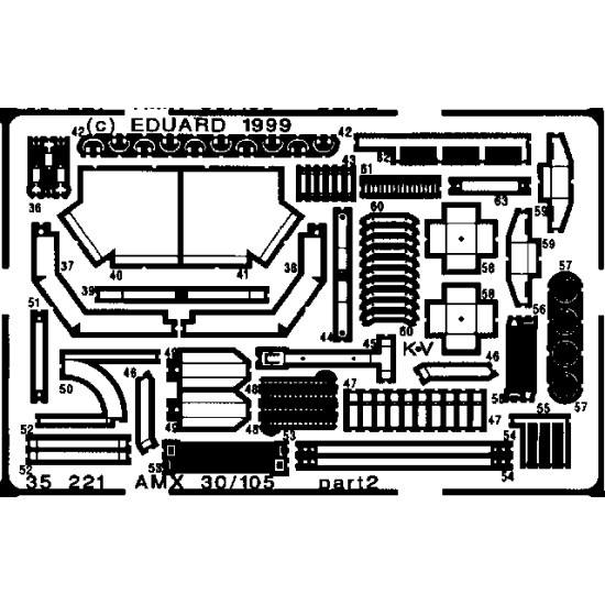 Eduard 35221 1/35 AMX 30/105 Photo-Etched for AFV Photo etched set