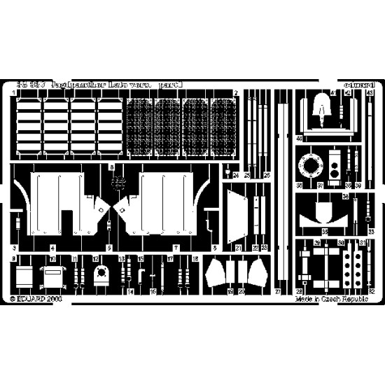Eduard 35337 1/35 Jagdpanther late vers. Photo-Etched for AFV Photo etched set