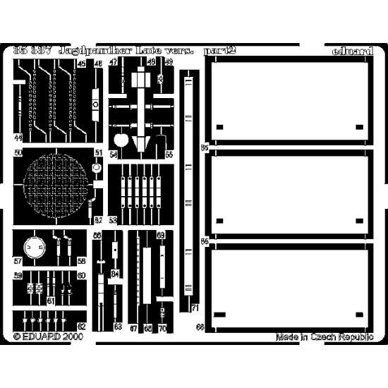 Eduard 35337 1/35 Jagdpanther late vers. Photo-Etched for AFV Photo etched set