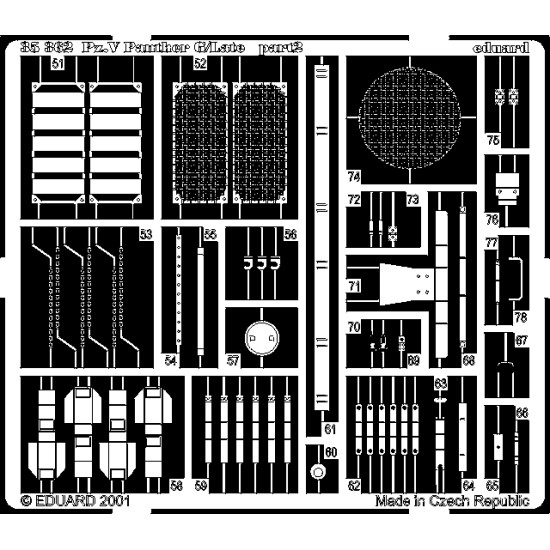 Eduard 35362 1/35 Panther Ausf.G late Photo-Etched for AFV Photo etched set