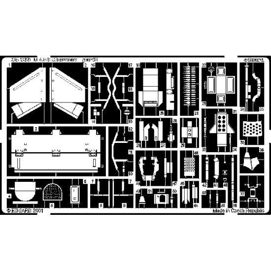 Eduard 35369 1/35 M-4A3 Sherman Photo-Etched for AFV Photo etched set