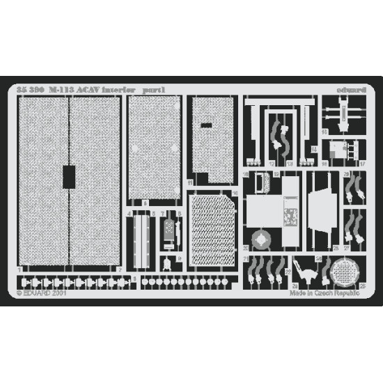 Eduard 35390 1/35 M-113 ACAV interior Photo-Etched for AFV Photo etched set