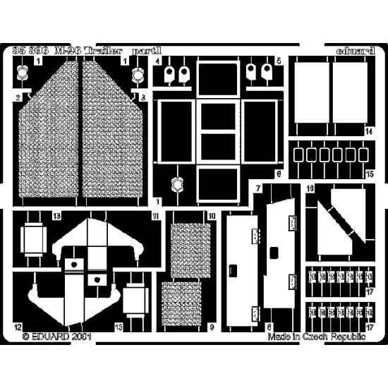 Eduard 35396 1/35 M-26 Trailer Photo-Etched for AFV Photo etched set