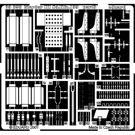 Eduard 35398 1/35 Marder III Photo-Etched for AFV Photo etched set