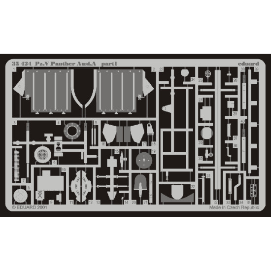 Eduard 35424 1/35 Panther Ausf.A Photo-Etched for AFV Photo etched set Eduard 35424 1/35 Panther Ausf.A Photo-Etched for AFV Photo etched set