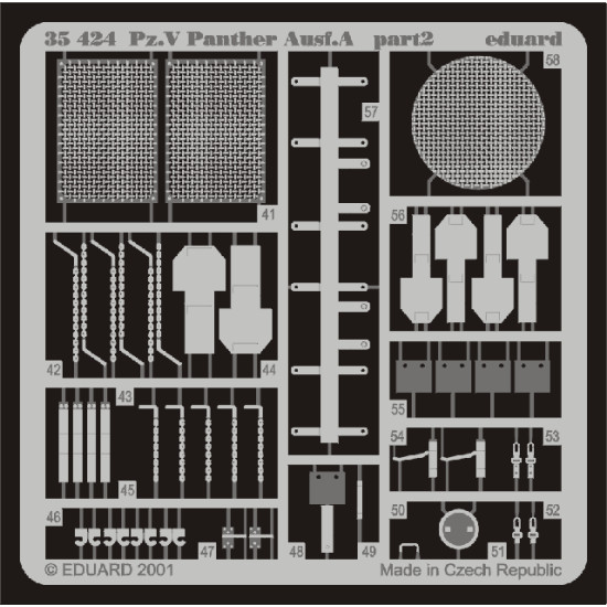 Eduard 35424 1/35 Panther Ausf.A Photo-Etched for AFV Photo etched set Eduard 35424 1/35 Panther Ausf.A Photo-Etched for AFV Photo etched set
