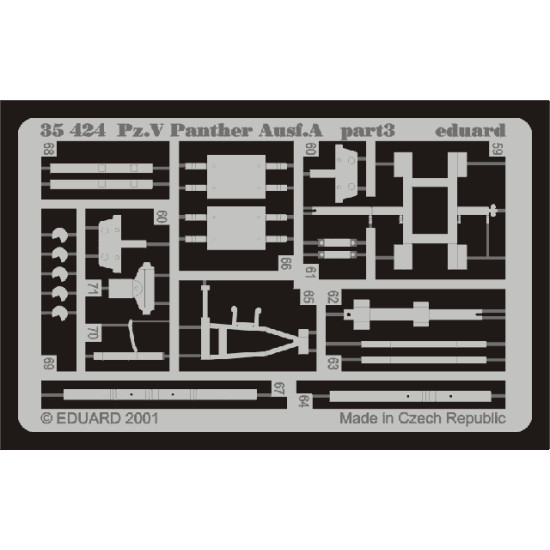 Eduard 35424 1/35 Panther Ausf.A Photo-Etched for AFV Photo etched set Eduard 35424 1/35 Panther Ausf.A Photo-Etched for AFV Photo etched set
