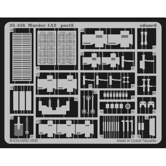 Eduard 35456 1/35 Marder 1A2 Photo-Etched for AFV Photo etched set
