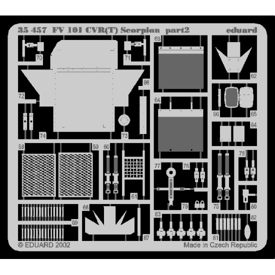 Eduard 35457 1/35 FV 101 CVR (T) Scorpion Photo-Etched for AFV Photo etched set